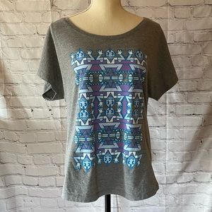 Kidrobot Kronk Boxy Tribal Print Tagless Shirt RARE!